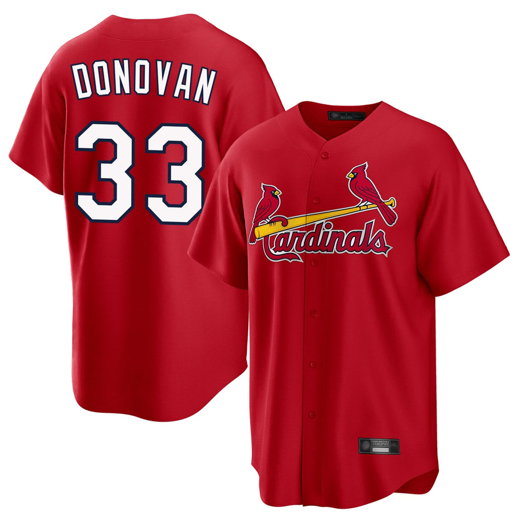 St. Louis Cardinals #33 Brendan Donovan Player Red Home Game Fdoa Stitched Jerseys