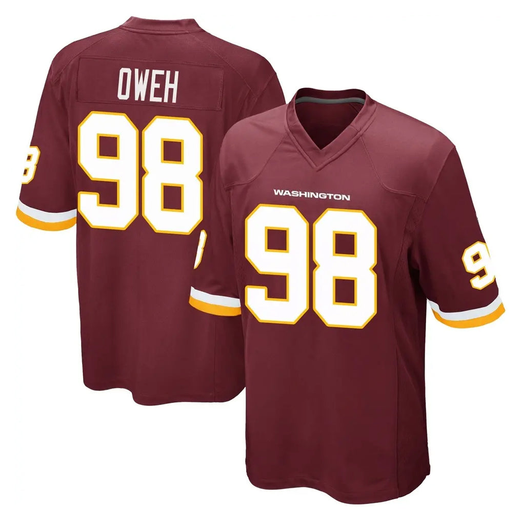 W.Commanders #98 Odafe Oweh Player Burgundy Team Color Home Game Gdoa Stitched Jerseys