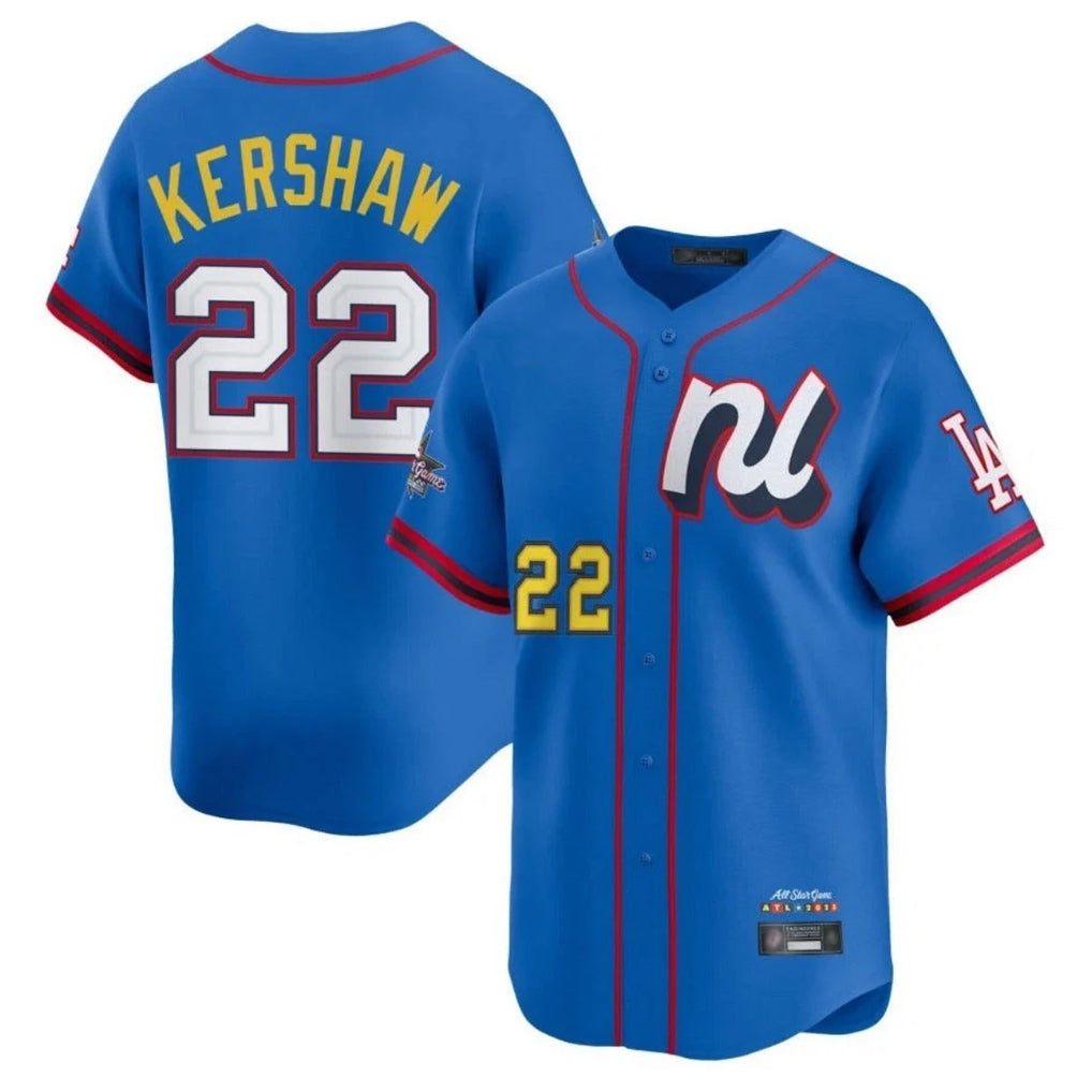 LA.Dodgers #22 Clayton Kershaw Player Blue All-Star Limited Home Fdoa Stitched Jerseys