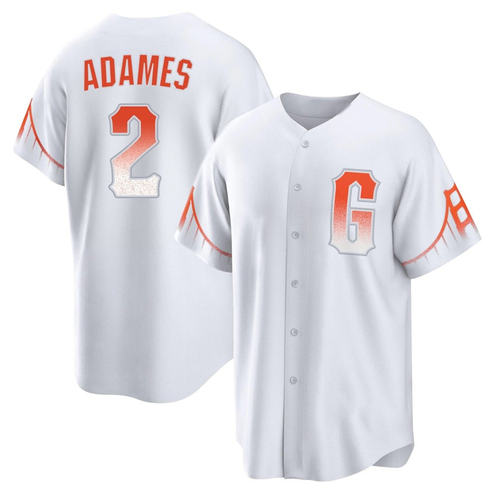 SF.Giants #2 Willy Adames Player White City Connect Home Game Fdoa Stitched Jerseys