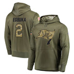 TB.Buccaneers #2 Emeka Egbuka Player Olive Salute to Service Pullover Hoodie Home Game Gdoa Stitched Jerseys