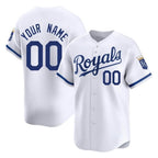 Custom KC.Royals White Limited Home Game Any Name & Number Gdoa Stitched Jerseys