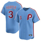 P.Phillies #3 Bryce Harper Player Light Blue Home Limited Fdoa Stitched Jerseys