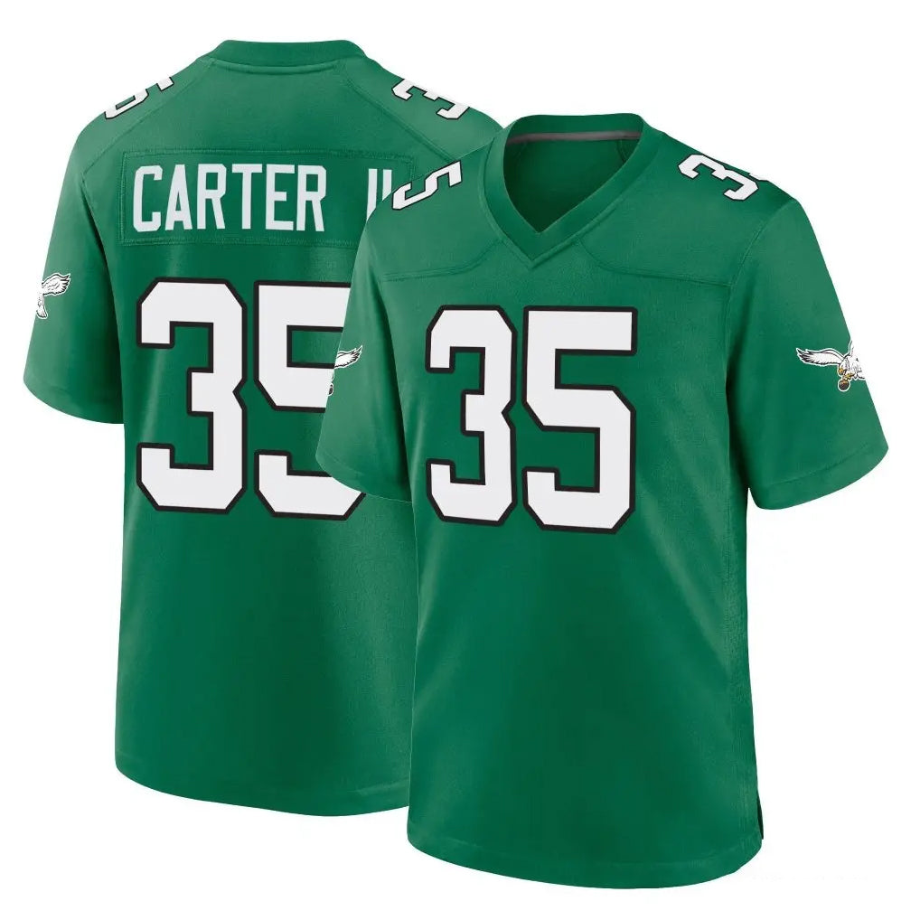 P.Eagles #35 Michael Carter II Player Green Kelly Alternate Home Game Gdoa Stitched Jerseys