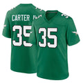 P.Eagles #35 Michael Carter II Player Green Kelly Alternate Home Game Gdoa Stitched Jerseys