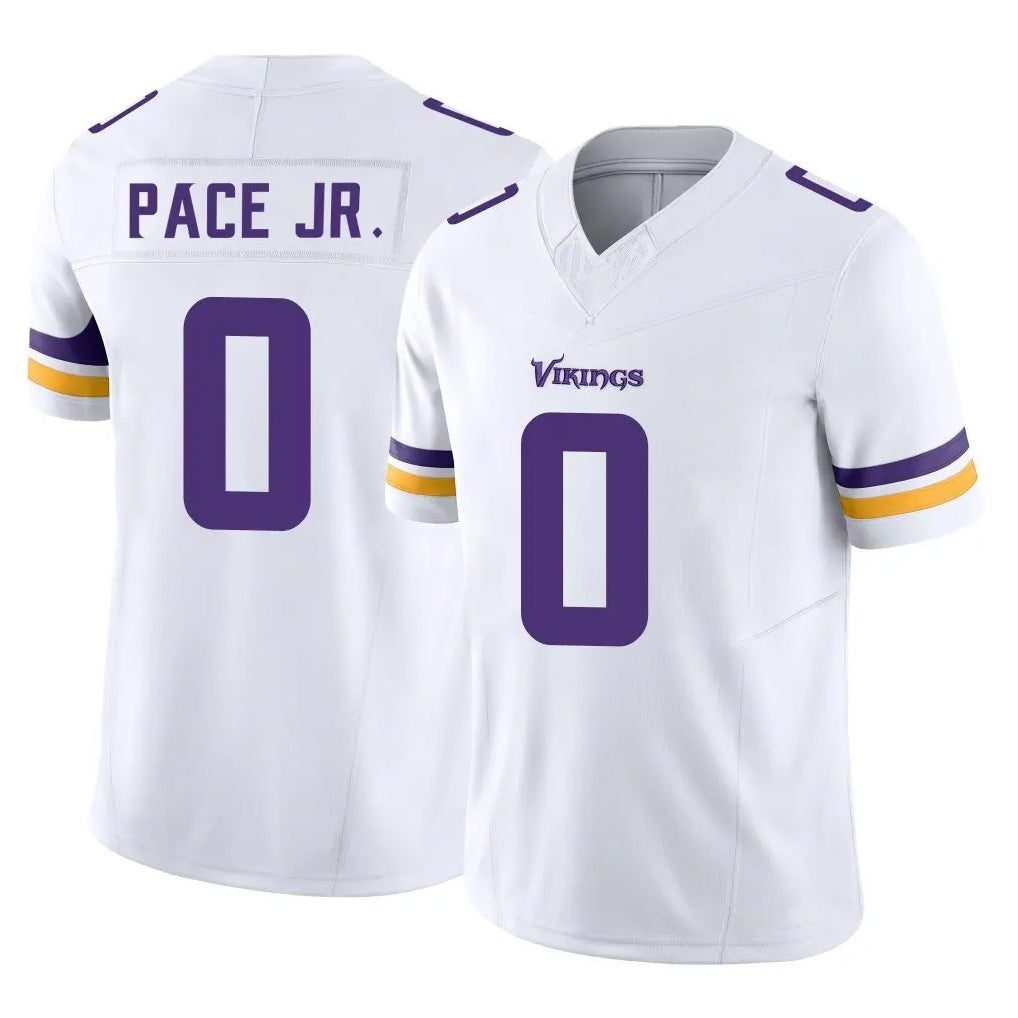 M.Vikings #0 Ivan Pace Jr. Player White Limited Vapor F.U.S.E. Home Game Gdoa Stitched Jerseys
