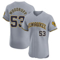 M.Brewers #53 Brandon Woodruff Player Gray Home Limited Elite Fdoa Stitched Jerseys