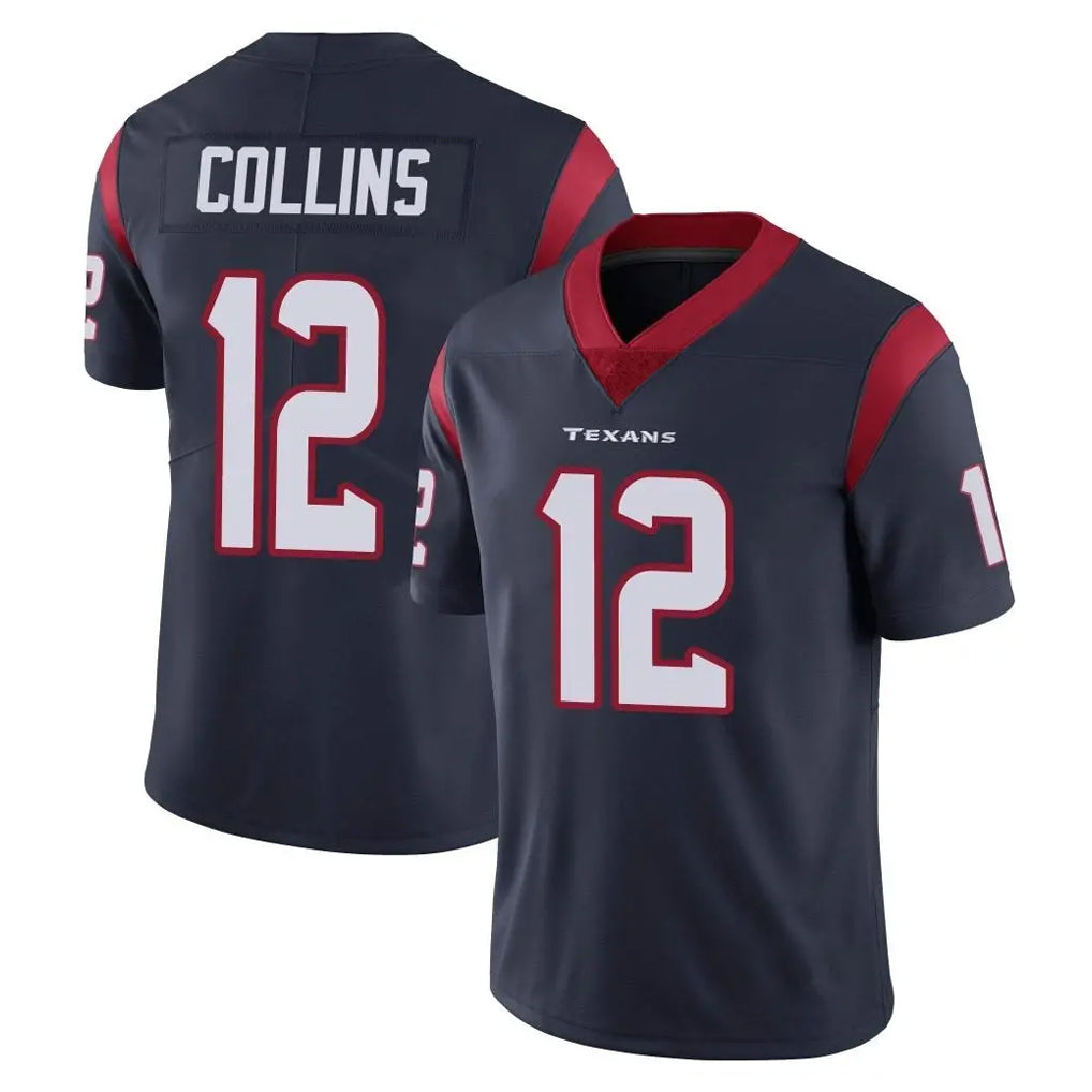 H.Texans #12 Nico Collins Player Navy Limited Vapor Untouchable Home Game Gdoa Stitched Jerseys