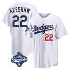 LA.Dodgers #22 Clayton Kershaw Player Gold White World Series Meet 2026 Collection Stadium Limited Fdoa Stitched Jerseys