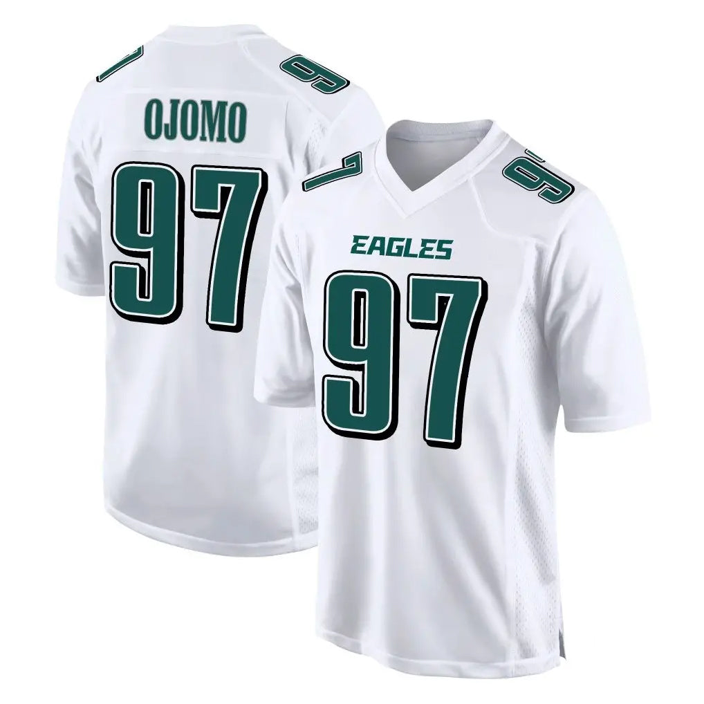 P.Eagles #97 Moro Ojomo Player White Tundra Fashion Home Game Gdoa Stitched Jerseys