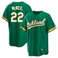 Athletics #22 Jeff McNeil Player Kelly Green Home Game Gdoa Stitched Jerseys