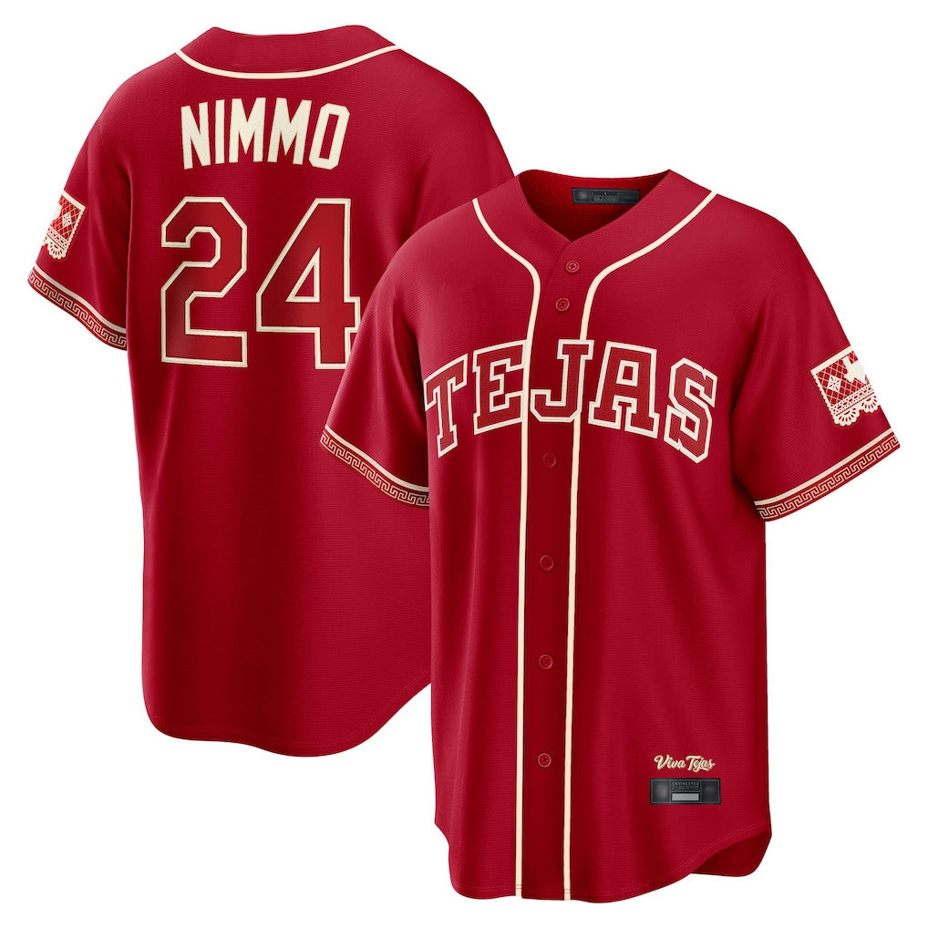 T.Rangers #24 Brandon Nimmo Player Red 2026 City Connect Fdoa Stitched Jerseys