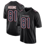 H.Texans #81 Jayden Higgins Player Black Fashion Home Game Gdoa Stitched Jerseys