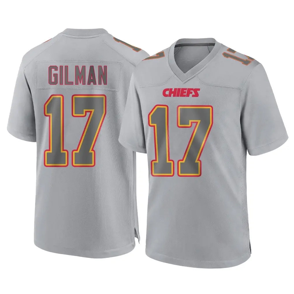 KC.Chiefs #17 Alohi Gilman Player Gray Atmosphere Fashion Game Gdoa Stitched Jerseys