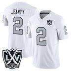 LV.Raiders #2 Ashton Jeanty Player White 2026 Vapor Limited Home Game Gdoa Stitched Jerseys