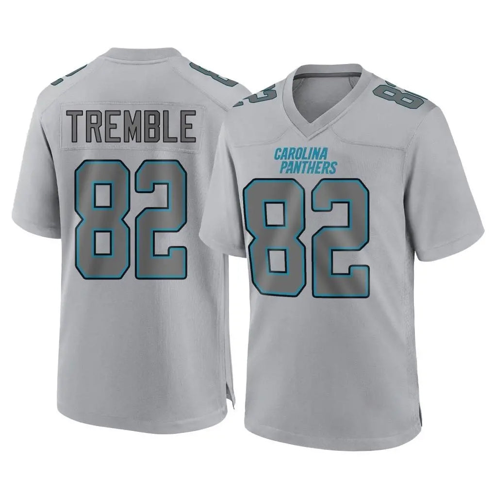 C.Panthers #82 Tommy Tremble Player Gray Atmosphere Fashion Game Gdoa Stitched Jerseys