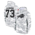 B.Bills #73 Dion Dawkins Player Arctic Camo Salute to Service Hoodies Gdoa Stitched Jerseys