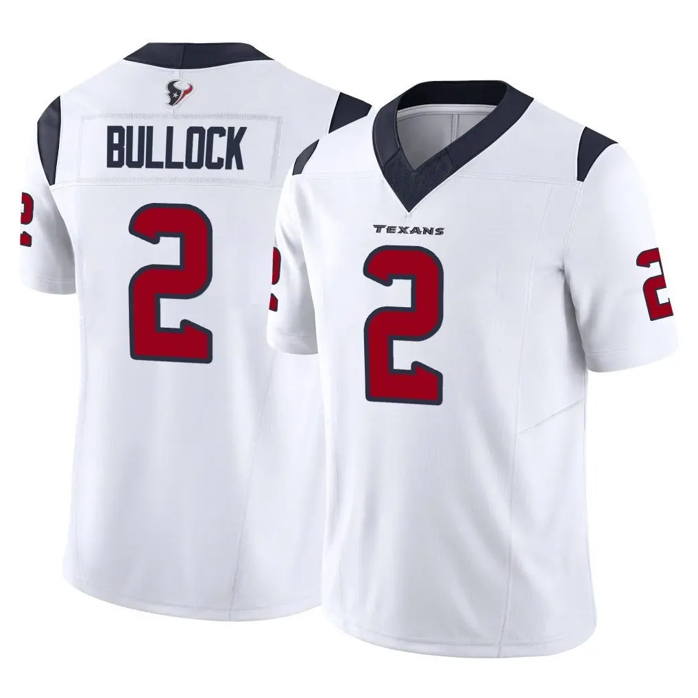 H.Texans #2 Calen Bullock Player White Limited Vapor F.U.S.E. Home Game Gdoa Stitched Jerseys