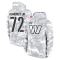 W.Commanders #72 Josh Conerly Jr. Player Arctic Camo Limited Salute to Service Pullover Hoodies Game Gdoa Stitched Jerseys