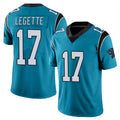 C.Panthers #17 Xavier Legette Player Blue Vapor Untouchable Limited Game Gdoa Stitched Jerseys