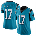 C.Panthers #17 Xavier Legette Player Blue Vapor Untouchable Limited Game Gdoa Stitched Jerseys
