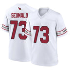 A.Cardinals #73 Isaac Seumalo Player White Home Game Gdoa Stitched Jerseys