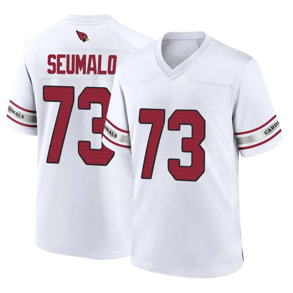 A.Cardinals #73 Isaac Seumalo Player White Home Game Gdoa Stitched Jerseys