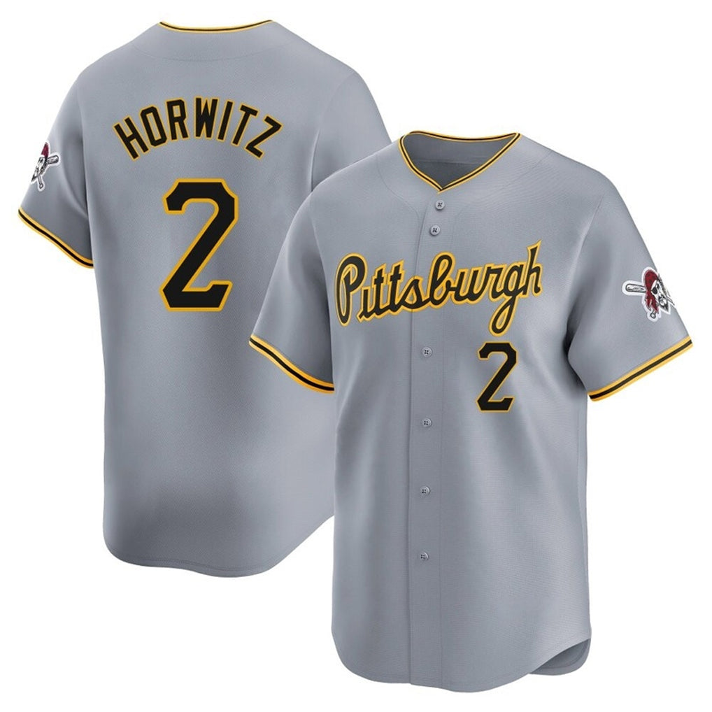 P.Pirates #2 Spencer Horwitz Player Gray Road Home Limited Fdoa Stitched Jerseys