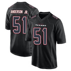 H.Texans #51 Will Anderson Jr. Player Black Fashion Home Game Gdoa Stitched Jerseys