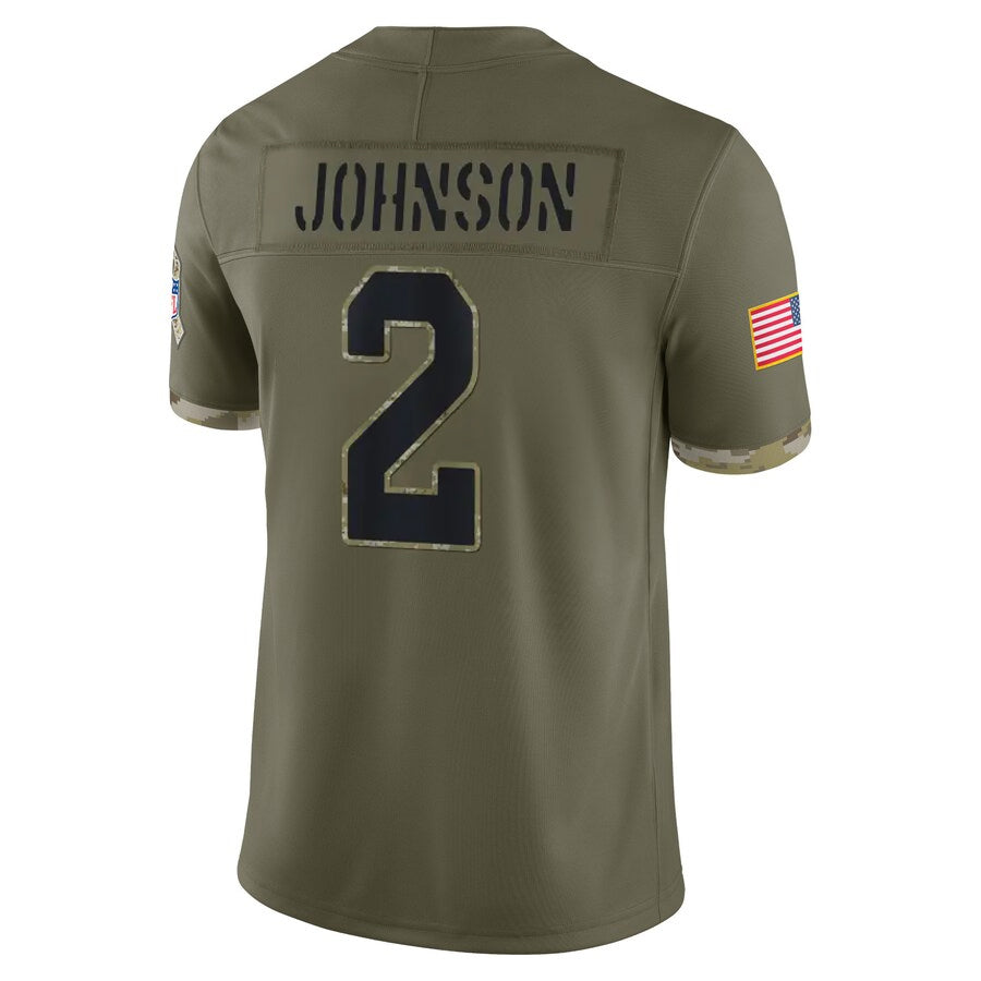 A.Cardinals #2 Will Johnson Player Olive Salute To Service Limited Game Gdoa Stitched Jerseys