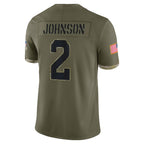 A.Cardinals #2 Will Johnson Player Olive Salute To Service Limited Game Gdoa Stitched Jerseys