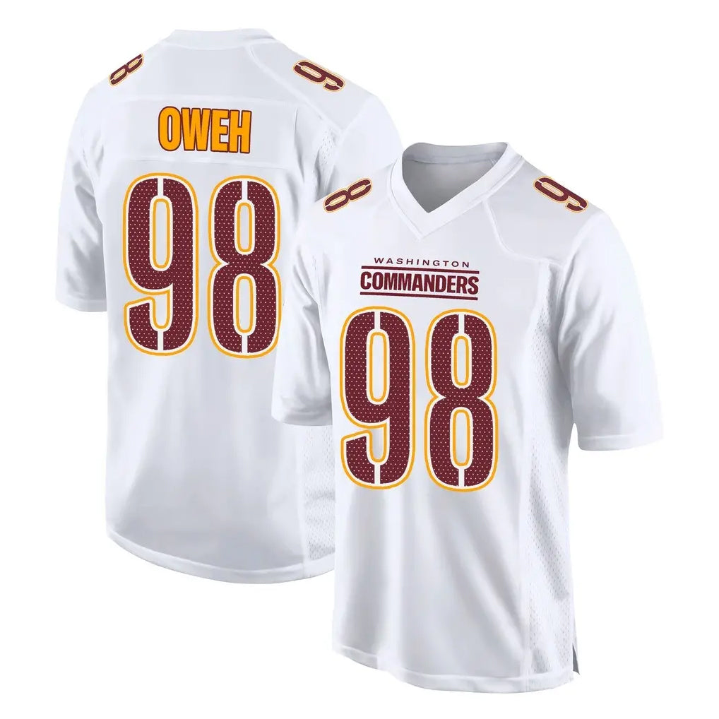 W.Commanders #98 Odafe Oweh Player White Tundra Fashion Home Game Gdoa Stitched Jerseys