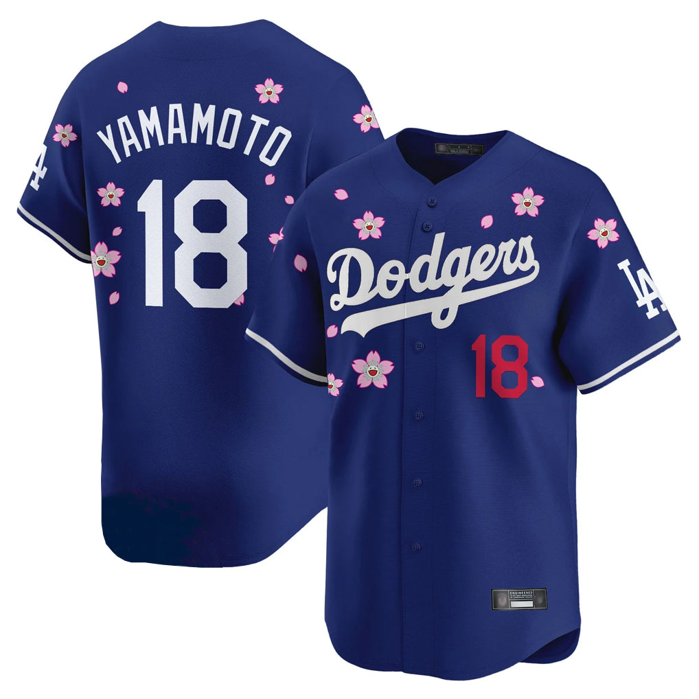 LA.Dodgers #18 Yoshinobu Yamamoto Player Royal Tokyo Series Vapor Premier Limited Fdoa Stitched Jerseys