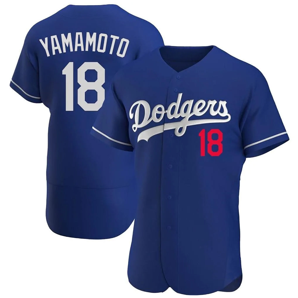 LA.Dodgers #18 Yoshinobu Yamamoto Player Royal Limited Elite Home Fdoa Stitched Jerseys