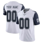 Custom D.Cowboys White-Navy Limited Color Rush Vapor Untouchable Home Game Any Name & Numbers Gdoa Stitched Jerseys