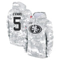 SF.49ers #5 Mike Evans Player Arctic Camo Limited Salute to Service Pullover Hoodies Game Gdoa Stitched Jerseys