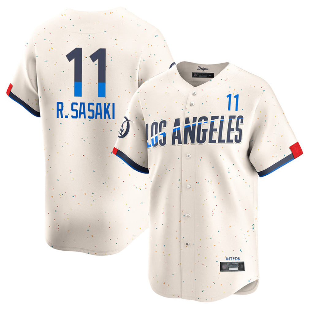 LA.Dodgers #11 Roki Sasaki Player Cream City Connect Limited Home Fdoa Stitched Jerseys
