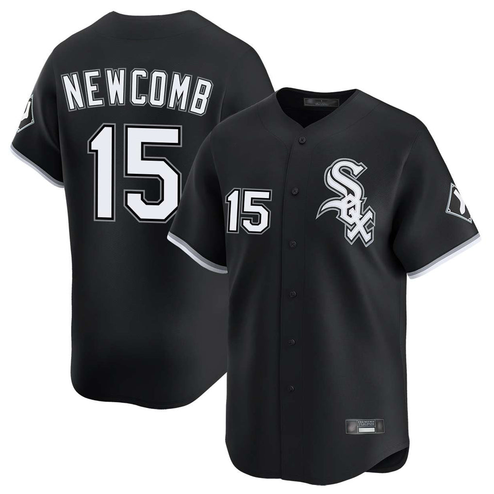 C.White Sox #15 Sean Newcomb Player Black Limited Home Gdoa Stitched Jerseys