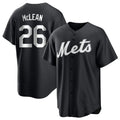 NY.Mets #26 Nolan McLean Player Black Home Game Fdoa Stitched Jerseys