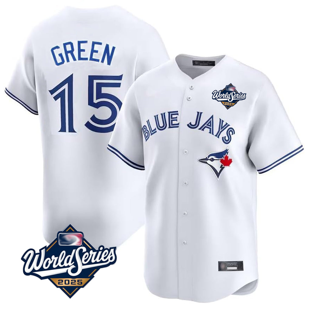 T.Blue Jays #15 Chad Green Player White 2025 World Series Limited Fdoa Stitched Jerseys