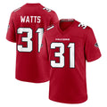 A.Falcons #31 Xavier Watts Player Red Team Color Home Game Gdoa Stitched Jerseys