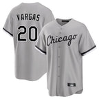 C.White Sox #20 Miguel Vargas Player Gray Home Game Gdoa Stitched Jerseys