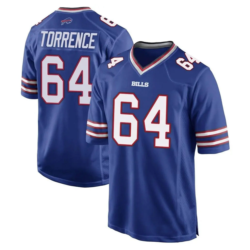 B.Bills #64 O'Cyrus Torrence Player Royal Home Game Gdoa Stitched Jerseys