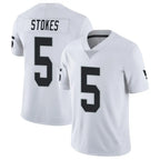 LV.Raiders #5 Eric Stokes Player White Limited Vapor Untouchable Home Game Gdoa Stitched Jerseys