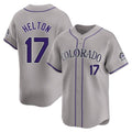 C.Rockies #17 Todd Helton Player Gray Limited Home Gdoa Stitched Jerseys