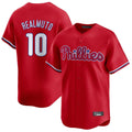P.Phillies #10 J.T. Realmuto Player Red Home Limited Fdoa Stitched Jerseys