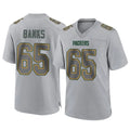GB.Packers #65 Aaron Banks Player Gray Atmosphere Fashion Home Game Gdoa Stitched Jerseys