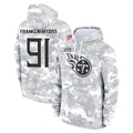 T.Titans #91 John Franklin-Myers Player Camo Arctic Salute to Service Pullover Hoodies Home Game Gdoa Stitched Jerseys