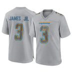 LA.Chargers #3 Derwin James Jr. Player Gray Atmosphere Fashion Home Game Gdoa Stitched Jerseys
