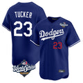 LA.Dodgers #23 Kyle Tucker Player Royal World Series Limited Home Fdoa Stitched Jerseys